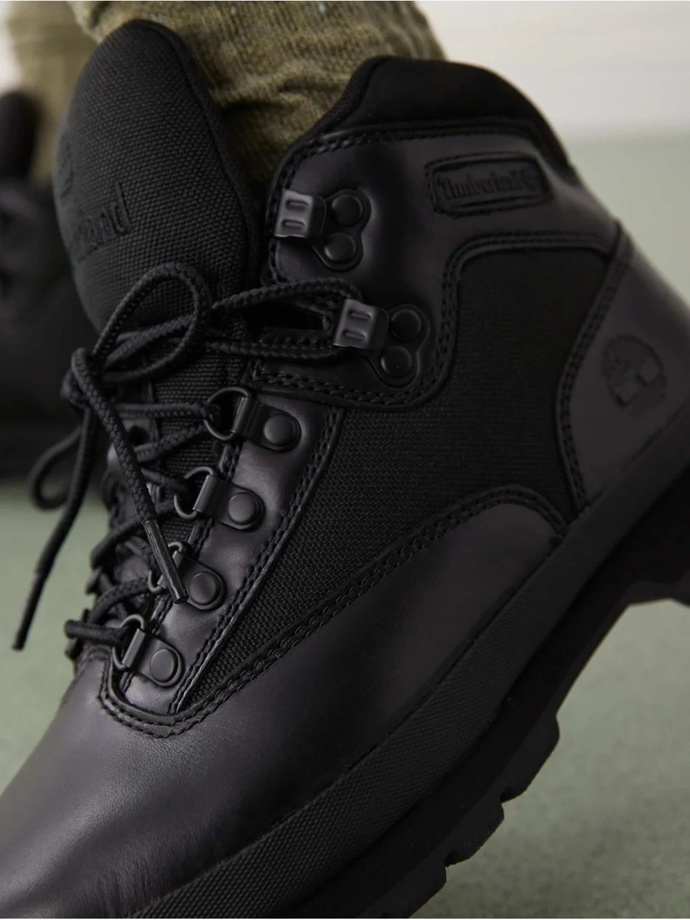 Timberland Kids Black Lace-Up Leather Boots